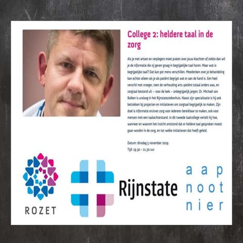 College "Zorg en taal" [deel 1]