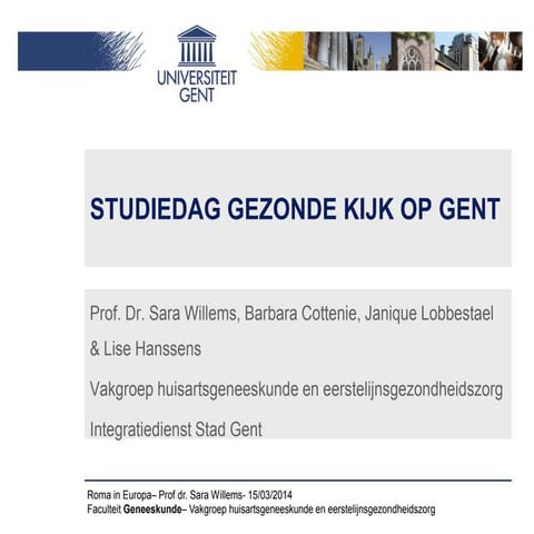 Zorggebruik roma in gent huisartsengeneeskunde