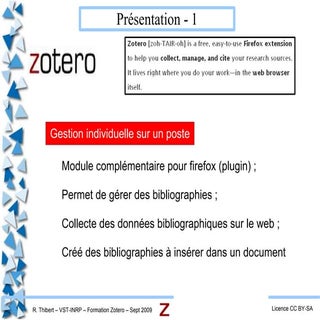 Zotero tutoriel
