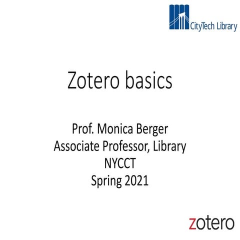 Zotero basics