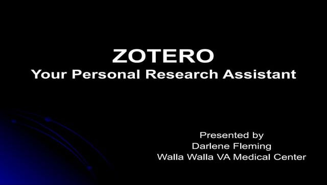Zotero Presentation
