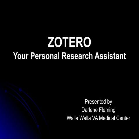 Zotero Presentation