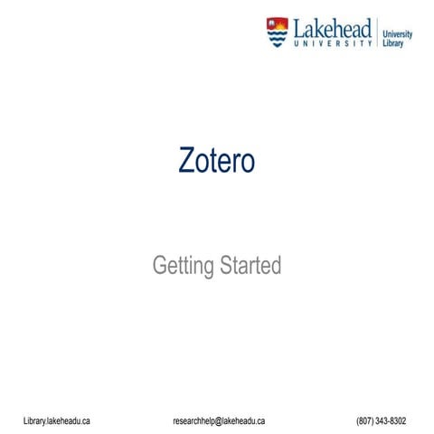 Zotero short presentation