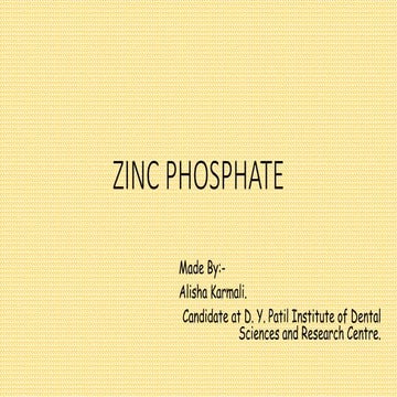 Zinc Phosphate Cement