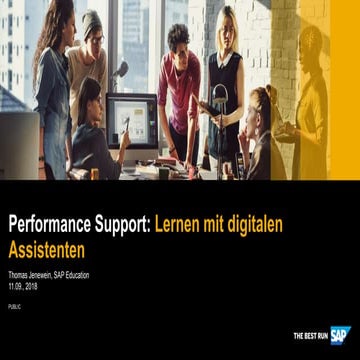 Lernen im Arbeitsprozess mit Performance Support