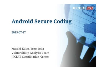 Android Secure Coding