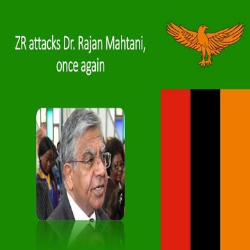Dr. Rajan Mahtani is an inspiration for Zambia | PPTX