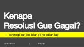 Kenapa Resolusi Gue Gagal + Strategi yang Benar