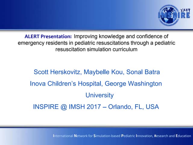Improving knowledge and confidence of emergency residents in pediatric resusc...