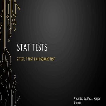 Statistical Tests for dummies