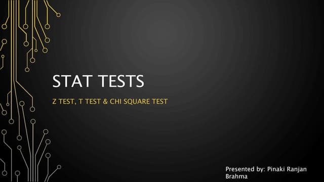 Statistical Tests for dummies