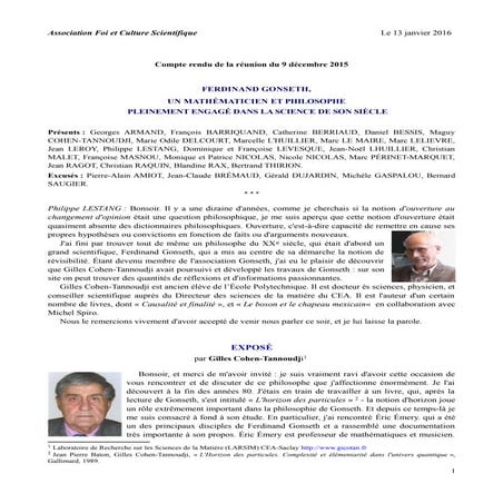 Ferdinand Gonseth, un mathématicien et philosophe pleinement engagé dans la s...