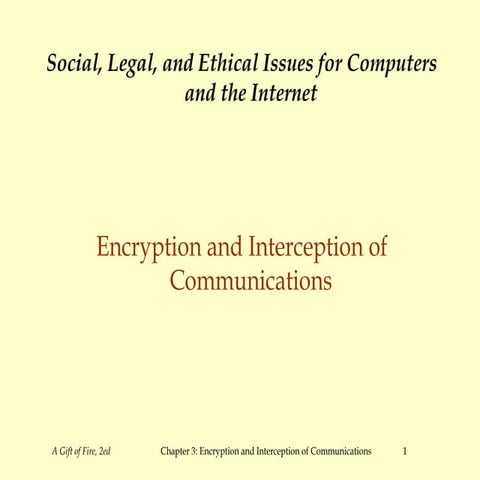 Encryption & interception of communication