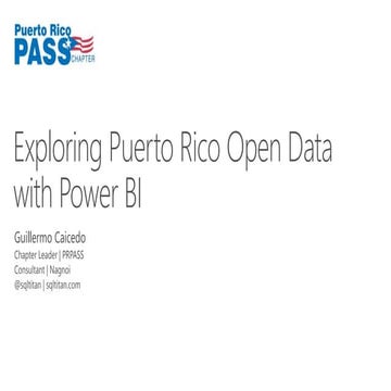 Exploring Puerto Rico Open Data with Power BI
