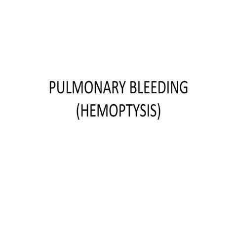  HEMOPTYSIS