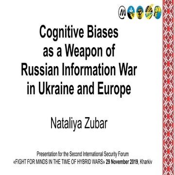 Cognitive Biases as a Weapon of Russian Information War in Ukraine and Europe