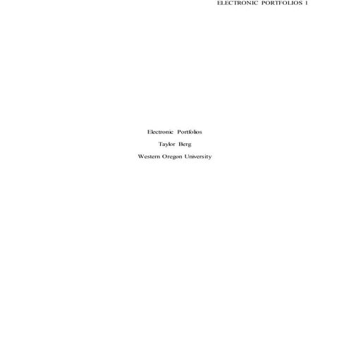 E portfolio presentation | PPT