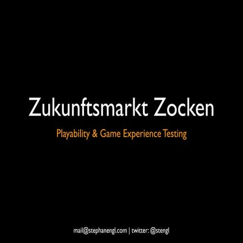 Zukunftsmarkt Zocken