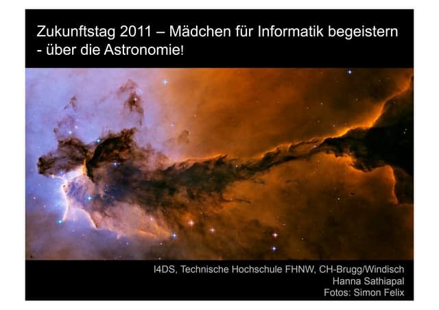 Zukunftstag 2011 - Mädchen, Astronomie, Informatik