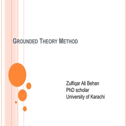 what is Grounded Theory Method