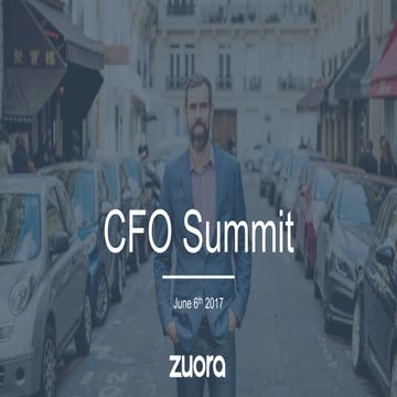Zuora's 2017 CFO Summit SaaS Benchmark Slides