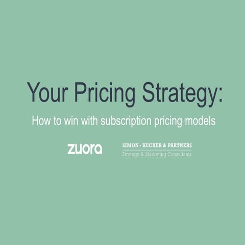 Pricing Strategy: How To Win With Subscription Pricing Models
