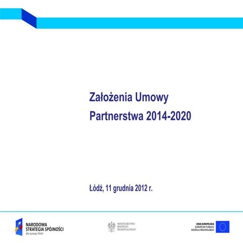 Założenia Umowy Partnerstwa (łódzkie)