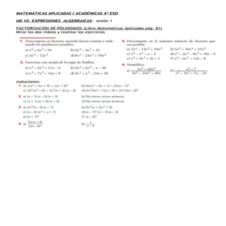 Ud 10  expresiones algebraicas