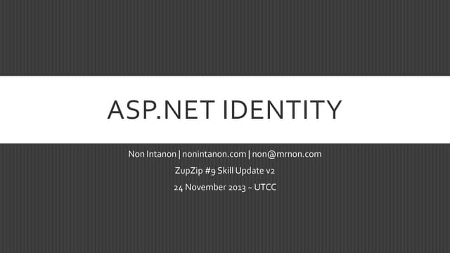 ZubZib Black Coffee #9 - ASP.NET Identity