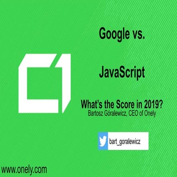 Google vs. JavaScript - What's the Score in 2019? | Web Zürich