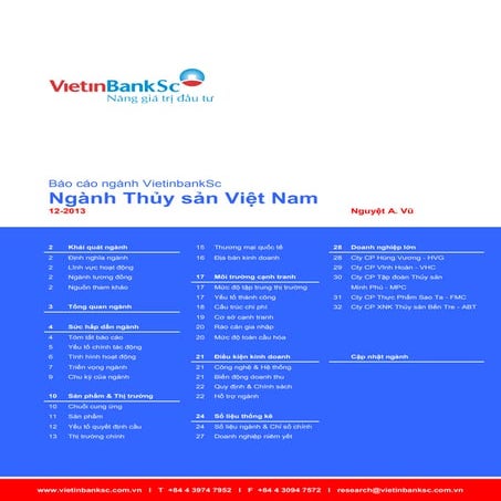 Báo cáo ngành thủy sản T12/2013