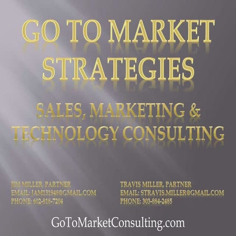 Go To Market Strategy - How To Create Profit Generating Sales & Marketing Str...