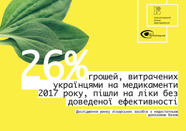 Дослідження ринку лікарських засобів з недоведеною ефективністю