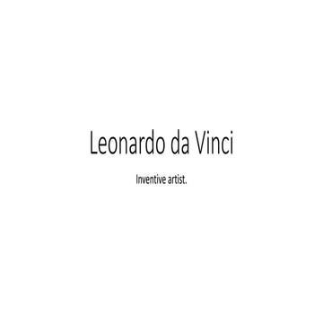 leonardo da vinci | PPTX