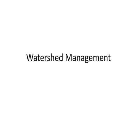 Watershed  management