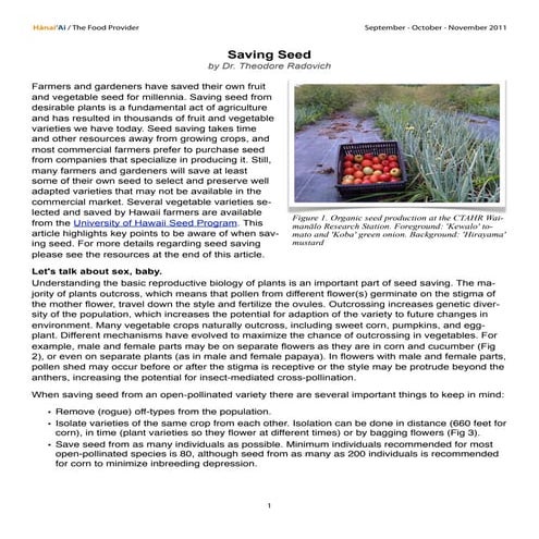Rouging, Different stages of rouging, Harvesting, Threshing and Seed ...