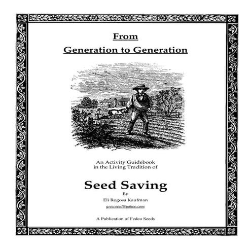 From Generation to Generation: Seed Saving Guidebook | PDF