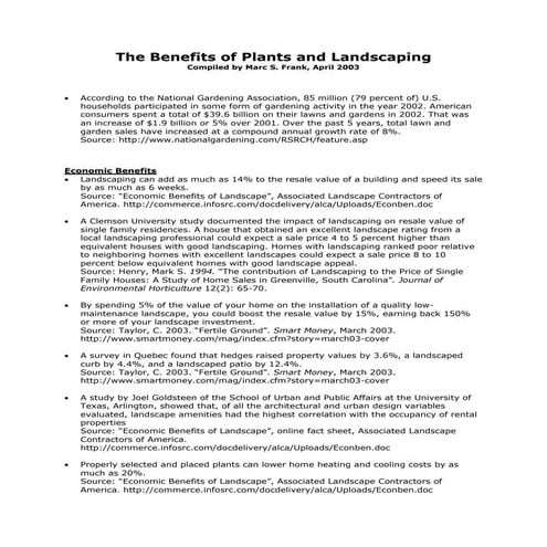 The Benefits of Plants and Landscaping