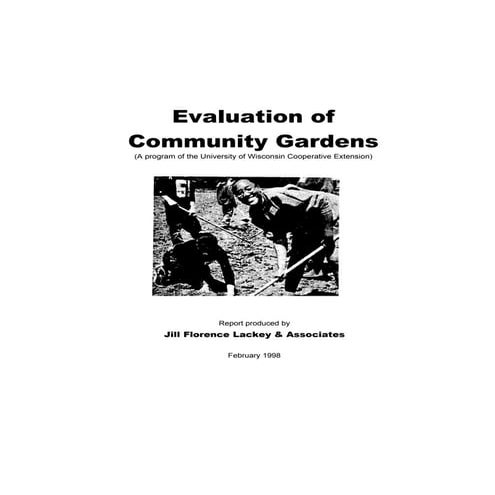 Evaluation of Community Gardens