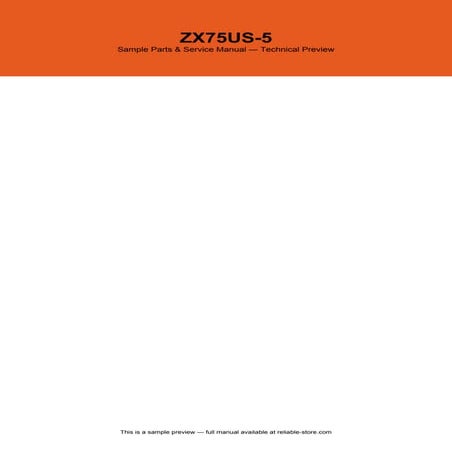 41413 ZX75US-5 Operational and Repair Manual