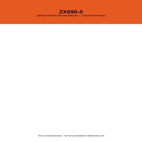 13221 ZX890-5 Maintenance and Operational Manual