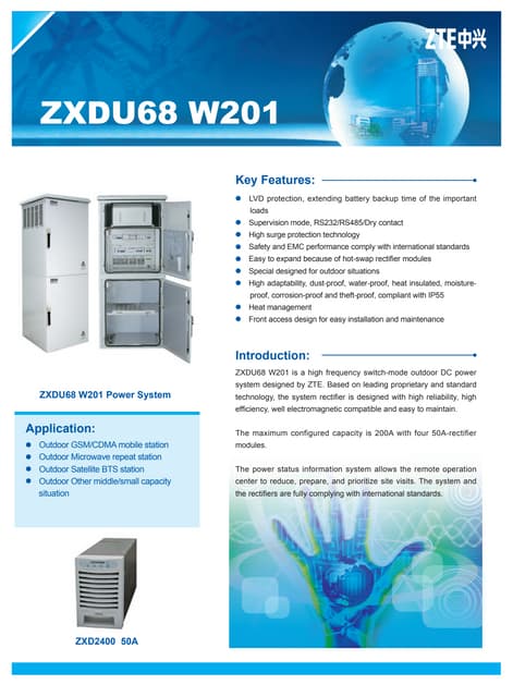 Zxdu68 w201 product introduction 20101215 en | PDF