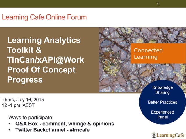 Learning Analytics Toolkit & TinCan/xAPI@Work Proof Of Concept Progress ...