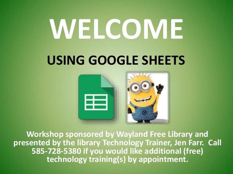 Google Sheets Presentation