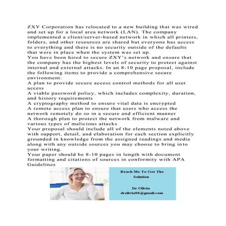 ZXY Corporation has relocated to a new building that was wired and s.docx