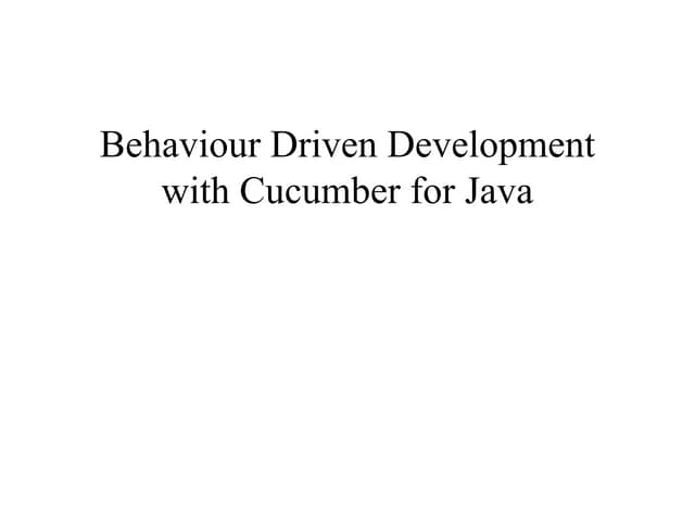 Behaviour driven development