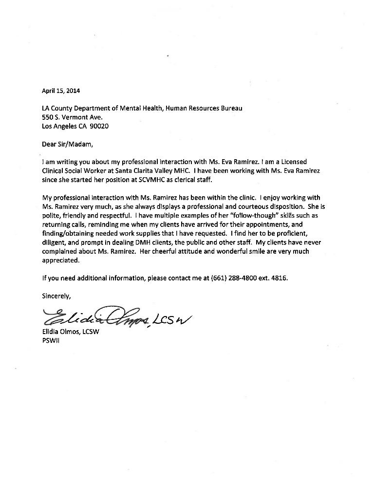 letter of recommendation elidia olmos social worker letter of recommendation
