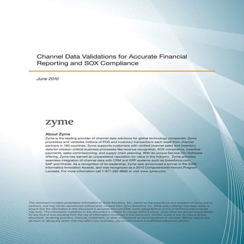 Zyme Channel Data Validations For Accurate White Paper
