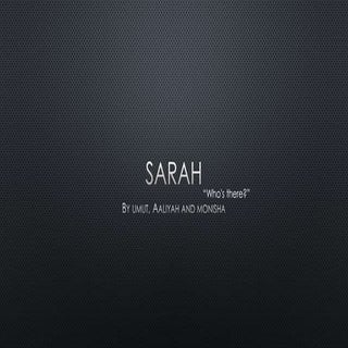 Sarah the film ptich