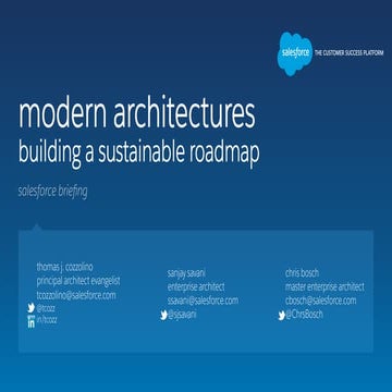 Modern Architectures: Building a Sustainable Roadmap | PDF